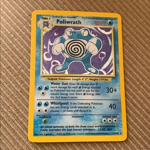 Holo Poliwrath Pokémon card
